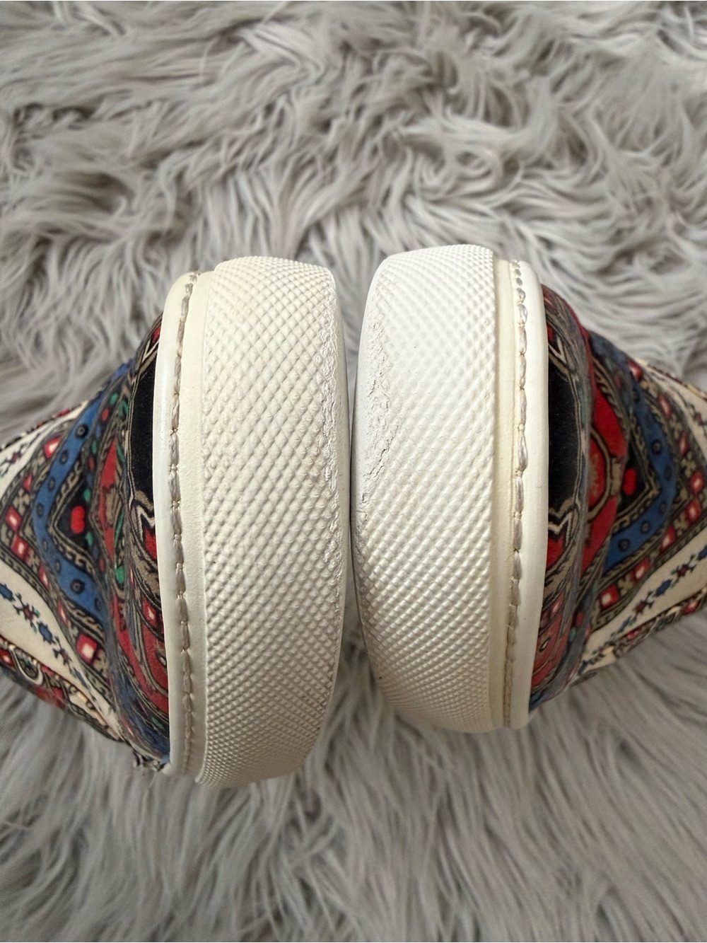 GIVENCHY Silk Tapestry Paisley Printed Slip On Sneakers Multicolor Size 37 - Picture 12 of 13